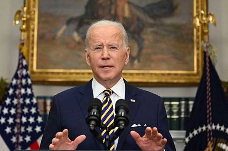 Joe Biden ilmoitti tiistaina Yhdysvaltojen kieltävän öljyn ja kaasun tuonnin Venäjältä.