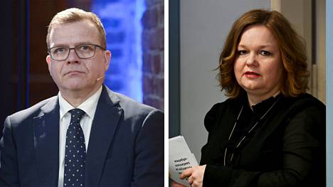 Kokoomuksen Petteri Orpo ja sosiaalidemokraattien Krista Kiuru. 