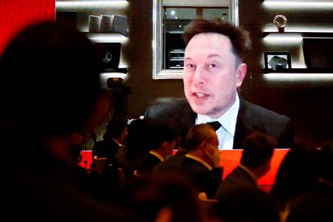 Teslan perustaja Elon Musk osallistui Pekingissä järjestettyyn konferenssiin videoyhteyden välityksellä 20. maaliskuuta.