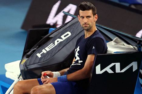 Novak Djokovic harjoituksissa Melbournessa.