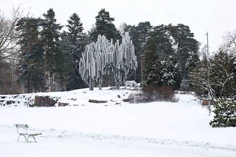 Sibelius-monumentti talvella 2018.