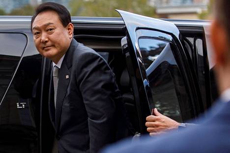 Etelä-Korean presidentti Yoon Suk-yeol valokuvattuna Kanadan Torontossa torstaina 22. syyskuuta. 