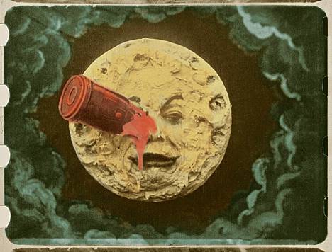 Kuva Mélièsin tunnetusta Matka kuuhun -elokuvasta (1902).