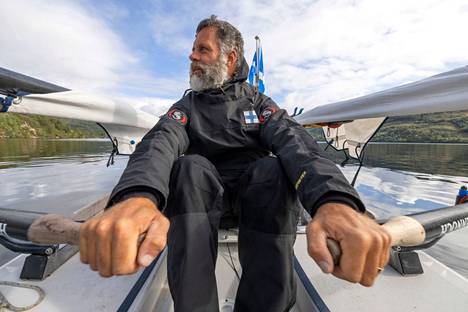 Jari Saario rowed on Loch Ness in Scotland in September.