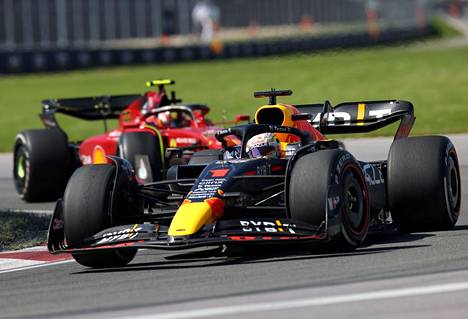 Red Bullin Max Verstappen voitti Kanadan gp:n ennen Ferrarin Carlos Sainzia.