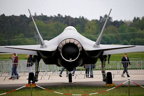 Lockheed Martin esitteli F-35-hävittäjää huhtikuussa 2018 Berliinissä.