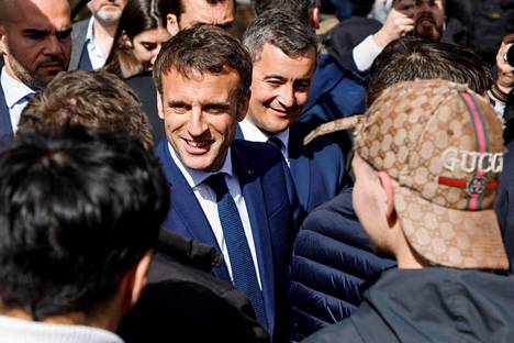 Ranskan nykyinen presidentti Emmanuel Macron tapasi kannattajiaan 11. huhtikuuta.