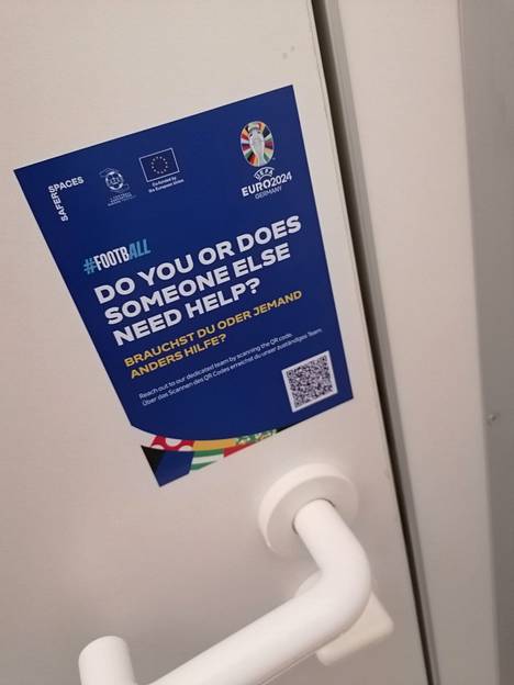 There are also posters in WC stadiums.