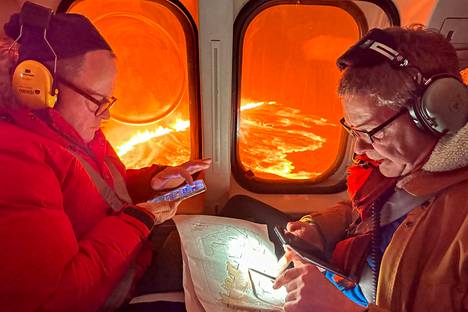 The image published by the Icelandic Coast Guard shows a fresh lava eruption.  The picture was taken from an observation flight.