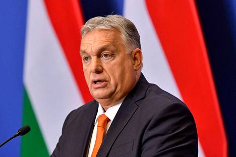 Unkarin pääministeri Viktor Orbán tiedotustilaisuudessa Budapestissa 21. joulukuuta.