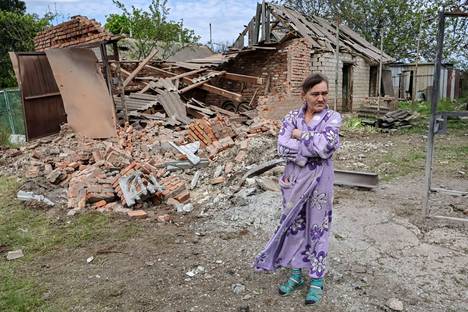 Tatjana Romashkon talo vaurioitui Venäjän iskussa maanantaina.