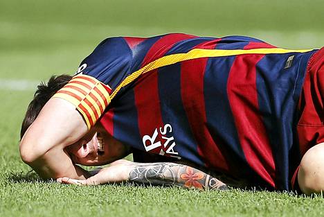 Lionel Messin ilme oli tuskainen loukkaantumisen jäljiltä.