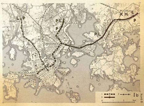 Helsinki löysi arkistojen kätköistä kartat 60-luvun huimista  metrosuunnitelmista - Kaupunki 