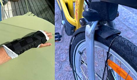 Alepa-pyörän lokasuojan ripustintanko hirtti kiinni renkaaseen, jolloin Janne Hirvonen lensi pyörän selästä. Hänen vasen kätensä joutui onnettomuuden takia pakettiin.