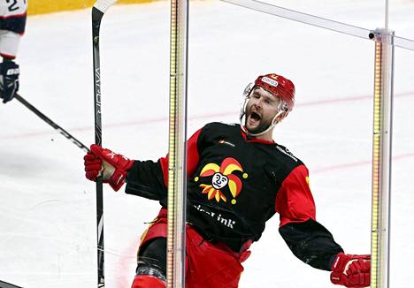 Jokereiden pistepörssiä johtava Nicklas Jensen KHL:n ottelussa Torpedo Nizhni Novgorodia vastaan Helsingissä 16. syyskuuta 2021