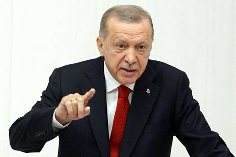 Turkin presidentti Recep Tayyip Erdoğan puhui lauantaina valtiopäivien avajaisissa.