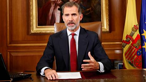 Kuningas Felipe jakoi puheessaan Espanjan hallituksen näkemyksen, jonka mukaan itsenäistymishanke oli laiton ja epädemokraattinen.