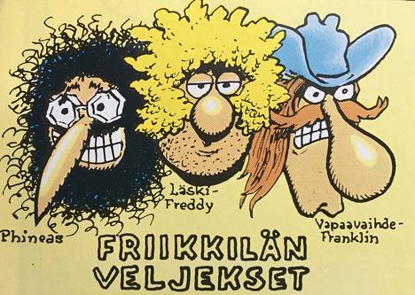Fabulous Furry Freak Brothers on Suomessa käännetty joskus Friikkilän veljeksiksi, vaikka miehet eivät ole sukua keskenään. Sarjakuvaruutu teoksesta Idiootit ulkomailla.
