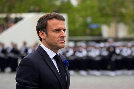 Emmanuel Macron Pariisissa maanantaina.