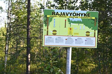 Suomen ja Venäjän välinen rajavyöhyke Kuhmon erämaassa.