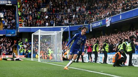Chelsean Kai Havertz tuuletti maalia Stamford Bridgella.