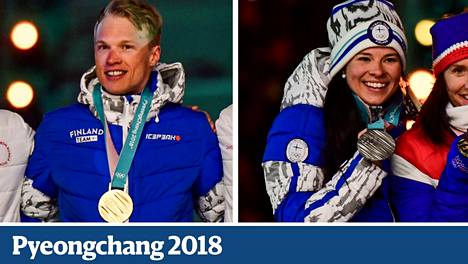 Kultaa ja hopeaa – Iivo Niskanen ja Krista Pärmäkoski saivat mitalinsa talviolympialaisten päättäjäisissä
