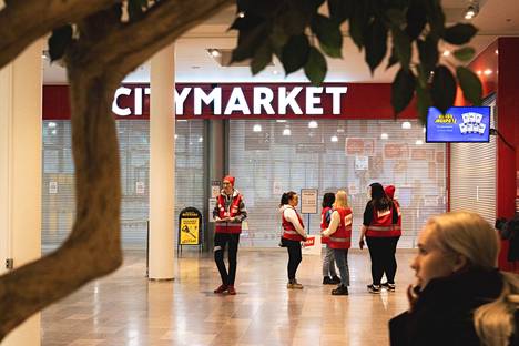 Skanssin Citymarket Turussa on Suomen ainoa K-kauppa, joka sulki ovensa kokonaan lakon takia.
