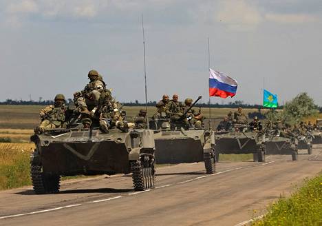 Venäjän joukkoja Zaporižžjan alueella. Kuva otettu 23. heinäkuuta.