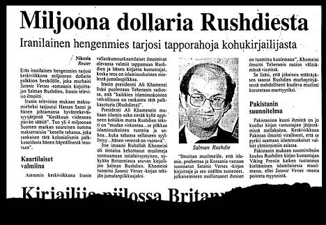 HS:n artikkeli 16. helmikuuta 1989.