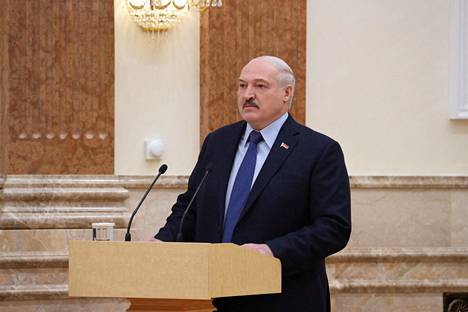 Valko-Venäjän johtaja Aljaksandr Lukašenka kuvattuna 1. maaliskuuta Minskissä.