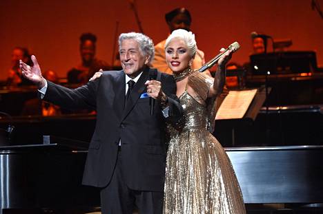 Tony Bennett ja Lady Gaga esiintyivät elokuussa Radio City Music Hallissa New Yorkissa.