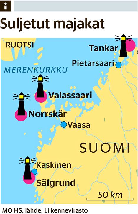 Pohjanlahden suljetut majakat pysyvät säpissä - Kotimaa 