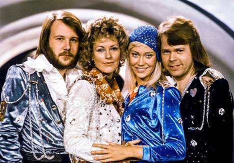 Abba eli Benny Andersson, Anni-Frid Lyngstad, Agnetha Fältskog ja Björn Ulvaeus vuonna 1974.