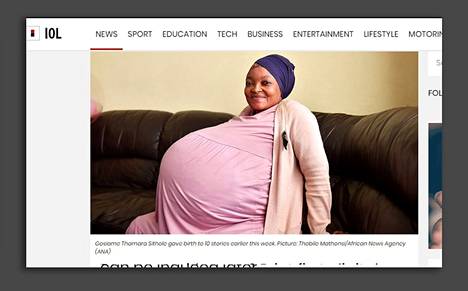 Muun muassa eteläafrikkalainen Independent Online -verkkojulkaisu kertoi Sitholen raskaudesta ja synnytyksestä. 