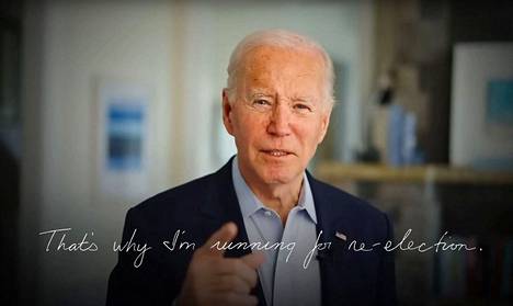 Kampanjavideolla Joe Biden ilmoitti hakevansa toista kautta Yhdysvaltojen presidenttinä.