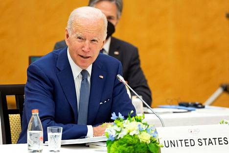 Yhdysvaltain presidentti Joe Biden puhui Tokiossa tiistaiaamuna.