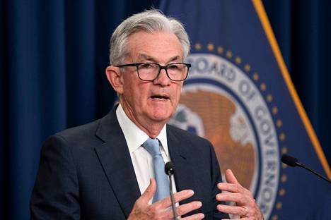 Yhdysvaltojen keskuspankin pääjohtaja Jerome Powell kommentoi keskiviikkona keskuspankin poikkeuksellista korkopäätöstä.