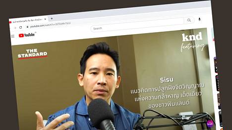 Thaimaan todennäköinen uusi pääministeri Pita Limjaroenrat mainitsi suomalaisen sisun thaimaalaisen KND-opetuskanavan haastattelussa.