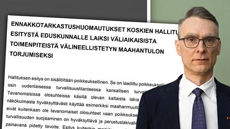 Oikeuskansleri Tuomas Pöystin ennakkotarkastus hallituksen esityksestä ”käännytyslaiksi” valmistui maanantaina.