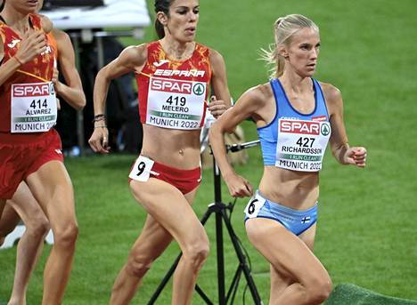 Camilla Richardsson ylsi 10 000 metrillä yhdeksänneksi.