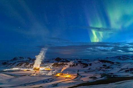 Kraflan geoterminen voimalaitos sijaitsee Koillis-Islannissa. 