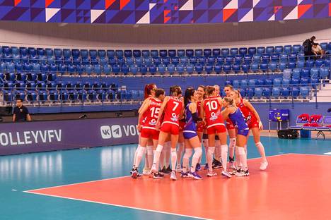 Venäjän naisten lentopallomaajoukkue pelasi 16. syyskuuta Moskovassa ottelun Valko-Venäjää vastaan.