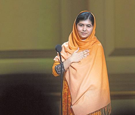 Pakistanilainen Malala Yousafzai piti puheen Women of the Year -tapahtumassa New Yorkissa viime marraskuussa. Hän sai tilaisuudessa tunnustuksen.