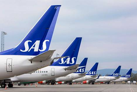SAS:n lentokoneita Norjassa.