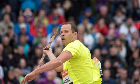 Tero Pitkämäki heitti Lausannessa tuloksen 87,44. Kuva kesäkuun Paavo Nurmi Gamesista.