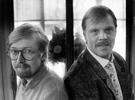 Olli Ahvenlahti ja Vesa-Matti Loiri vuonna 1985. 