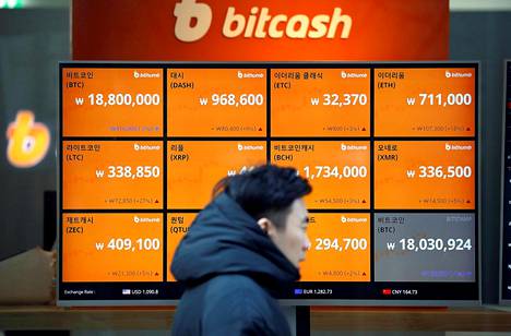 Bitcoinin arvo sukelsi Etelä-Koreassa torstaiaamuna – hallitus aikoo kieltää kryptovaluuttapörssit
