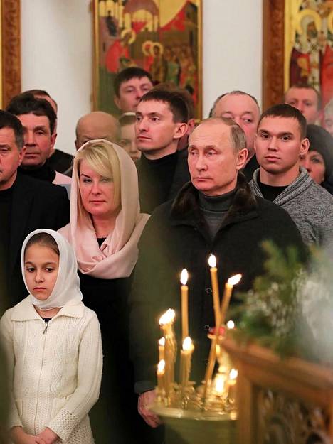 Putin kirkollisessa tapahtumassa vuonna 2017.