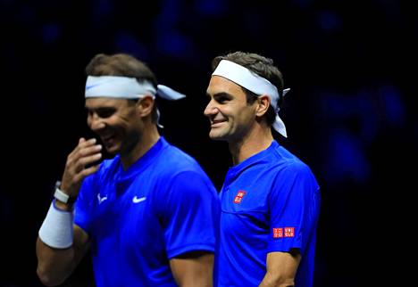 Rafael Nadal ja Roger Federer pelasivat parina Federerin uran viimeisessä virallisessa ottelussa Lontoossa. 