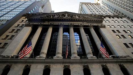 The front facade of the New York Stock Exchange (NYSE) is seen in New York, U.S., November 24, 2020.